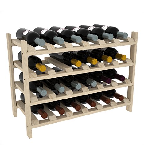 Estantería modular para vino 24 botellas de pino miniatura 1