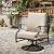 MIXPATIO Patio Furniture Set 4 pcs, Metal Outdoor Patio Furniture, 3-Seat Sofa, 2 Swivel Chairs, Metal Coffee Table and 5.75" Extra Thick Cushion, Patio Conversation Set,Beige