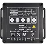 Manual and Automatic Transfer Switch, 3 Input 1 Output, AC230V 20Amp, ATS Auto Transfer Switch. OONO F-1073 (AC230V)
