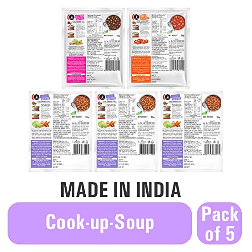 Image of Chings Manchow x 3 + Hot & Sour x 1 + Tomato x 1 cookup soup PACK OF 5