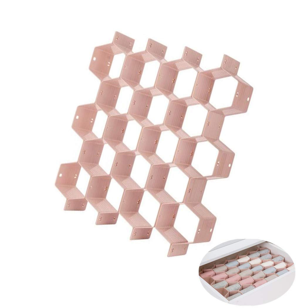 Moraphee Honeycomb Drawer Dividers Storage Compartment Closet Organizers for Ties Socks Underwear Sunglasses and Small Stationery - 18-Compartment