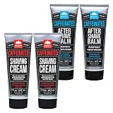 Pacific Shaving Company Caffeinated Shaving Cream & Aftershave Set - Shave Kit for Men - Antioxidant + Caffeine Enriched Shave Cream + Aftershave Lotion (7 Oz, 2x Each)