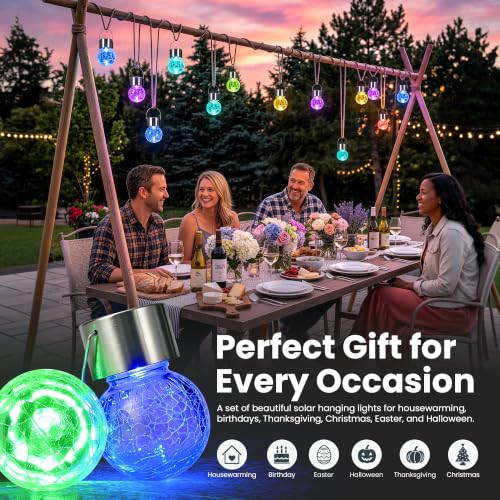 SOLPEX Solar Hanging Lanterns Solar Christmas Lights Outdoor Ornaments 12Pc - image 7