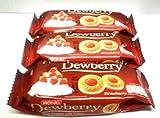 Dewberry Sandwich Cookies with Cream and Strawberry Flavoured Jam Net Wt 36 g. X 3 Bags by Thai Premium