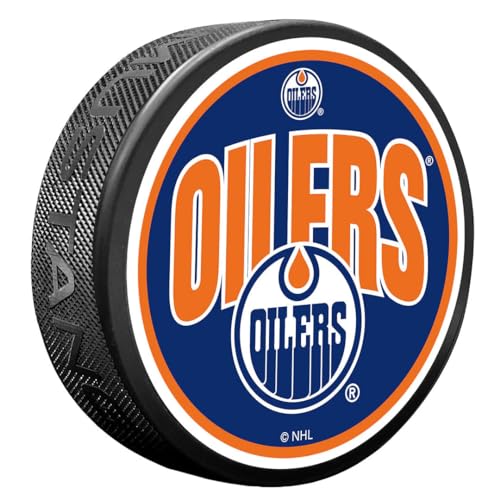 Sports Decor Edmonton Oilers Puck | Wordmark