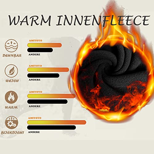 AMIYOYO Thermolegging voor dames, gevoerde thermische legging voor de winter, hoge taille, ondoorzichtig, panty met fleece, warm, behaaglijk, elastische sportlegging - Image 4