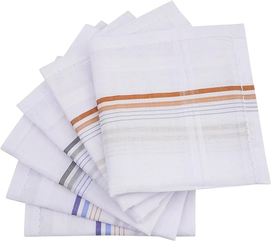100% Cotton Premium Collection Plain Handkerchief|Easy Wash Fabric|Plain & Solid Color (Pack of 6)-image-33