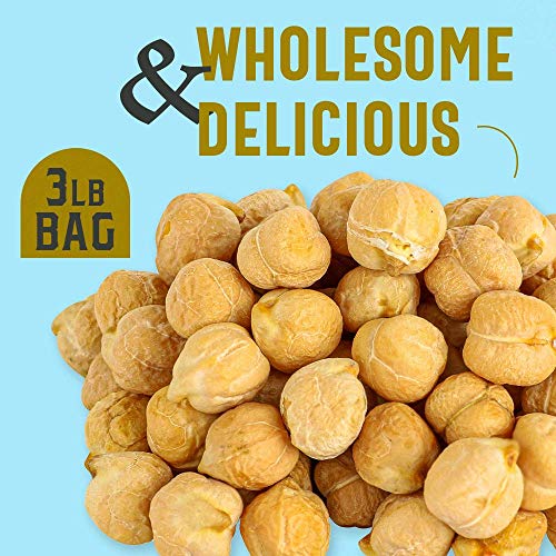 image for One in a Mill Whole Raw Chickpeas 3lb Bulk Resealable Bag | All-Natura