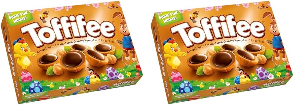 Chewy Nougat Caramel Cups With Hazelnut & Smooth Chocolate Treats, Classic Family Favorite, 48 Pieces (Pack of 2)