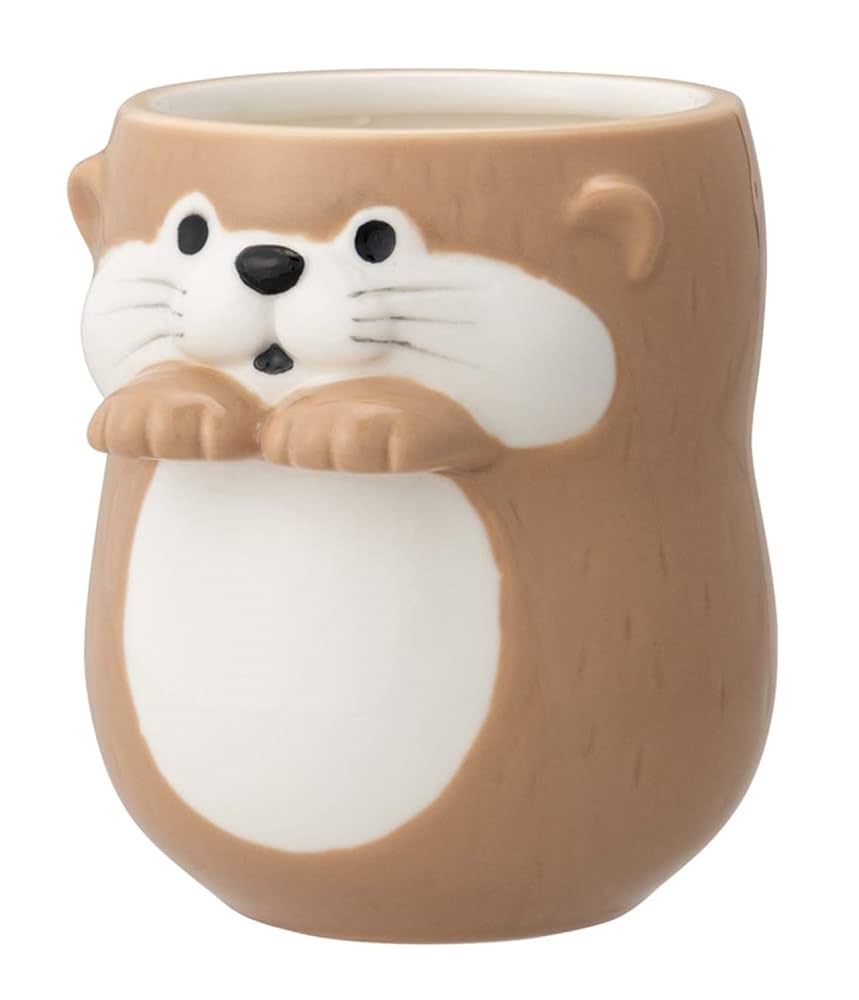 Amazon｜デコレコーポレーション そっとそえ手 湯呑 カワウソ