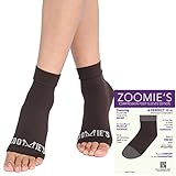 Zoomie's Plantar Fasciitis Socks - Heel, Arch Support Socks, Achilles Tendon and Ankle Support Brace - Foot Sleeve - 1 Pair (Black, Large)