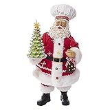 Kurt S. Adler Kurt Adler 10-Inch Fabriché Chef Santa Holding Christmas Tree Cake