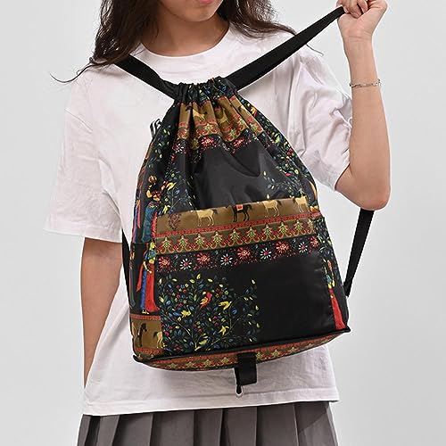 Drawstring Foldable Large Capacity Dry-Wet Separation Travel Sports Backpack, Waterproof Drawstring Bag, Drawstring Backpack for Women4