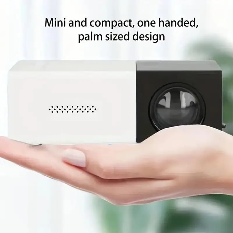 Mini projecteur portable, HD 720p, double haut-parleurs, écran 130 pouces pour home cinéma et bureau