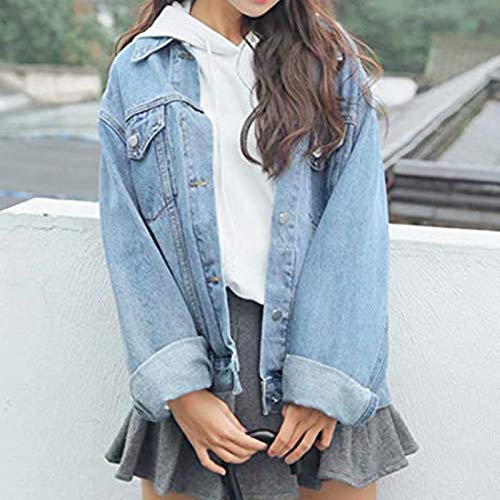 Women's Boyfriend Denim Jackets Long Sleeve Loose Jean Coats Oversize…3