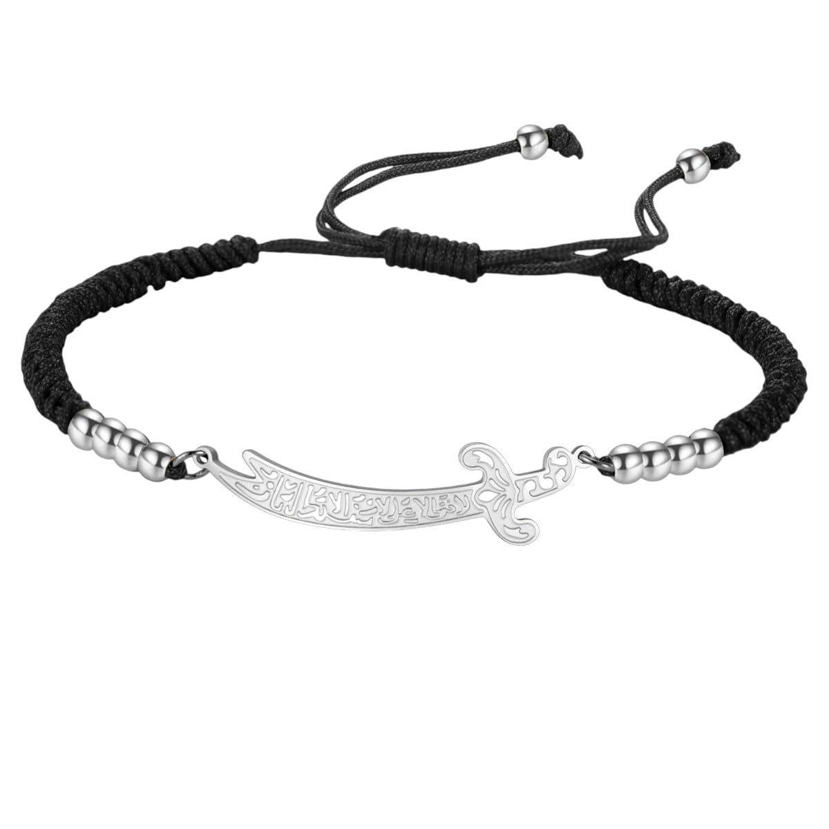 Stainless Steel Gold Color Charms Bracelets For Women Men Imam Ali Sword Bracelet Islamic Arabic Muslim Jewelry