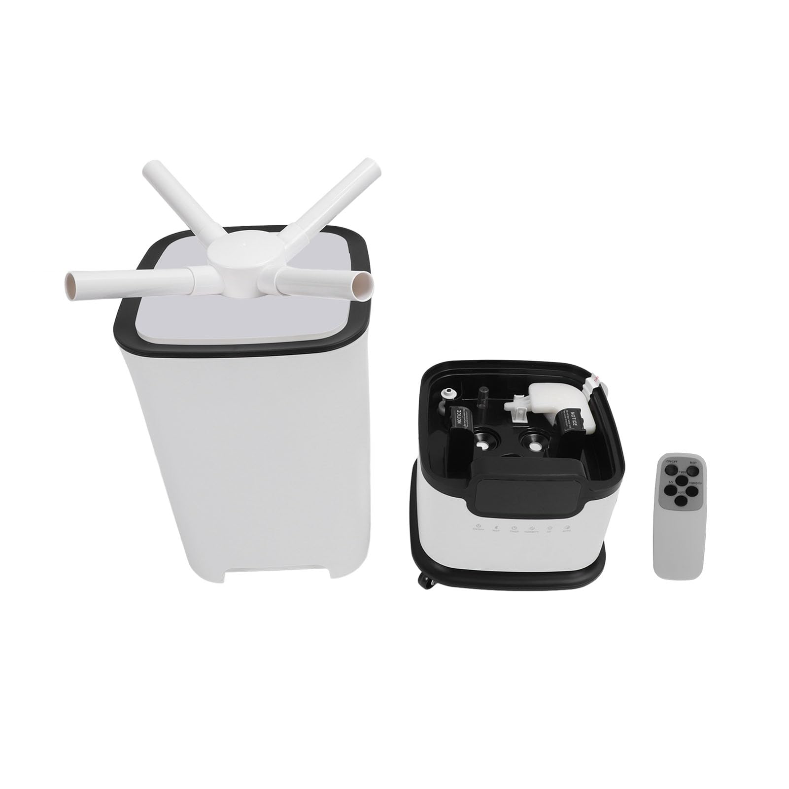 SIXRUN Umidificatore Grande da 16 Litri, Umidificatore Industriale Serbatoio 'Acqua da 16 Litri 3 Piastre di Atomizzazione Umidificatore a Ultrasuoni con Temporizzazione Intelligente