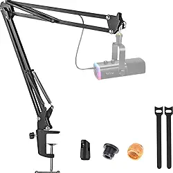 Braço Articulado Compatível com Fifine Rgb (A2 A6 A7 A8 Plus) XLR AM8 RGB K688 K669 K726 K670 K651 K658 K678 K690 Bm63 T669 T732 T683 SFM2 Ampligame