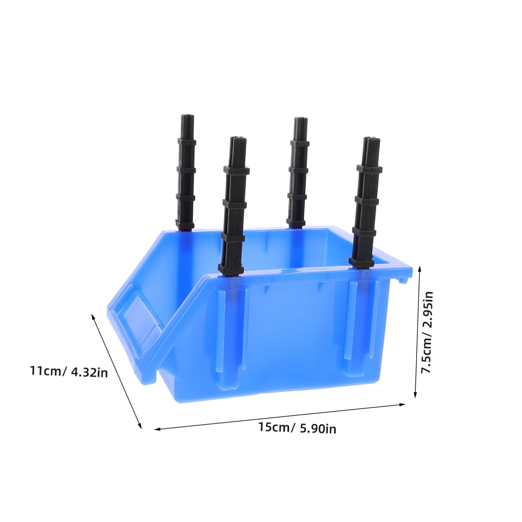 8pezzi Scatole Di Stoccaggio Per Viti e Bulloni Contenitori Organizer Per Fai Da Te e Utensili Bins Impilabili Per Garage e Casa Design Inclinato Per Accesso Facile