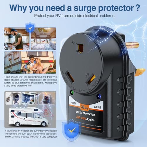 Nilight 50346RV 30 Amp Rv Surge Protector 125V/3750W Rv Surge Adapter Plug thumb #1