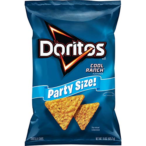 Doritos, Cool Ranch Flavored Tortilla Chips Party Size, 15 oz, 2 Pack