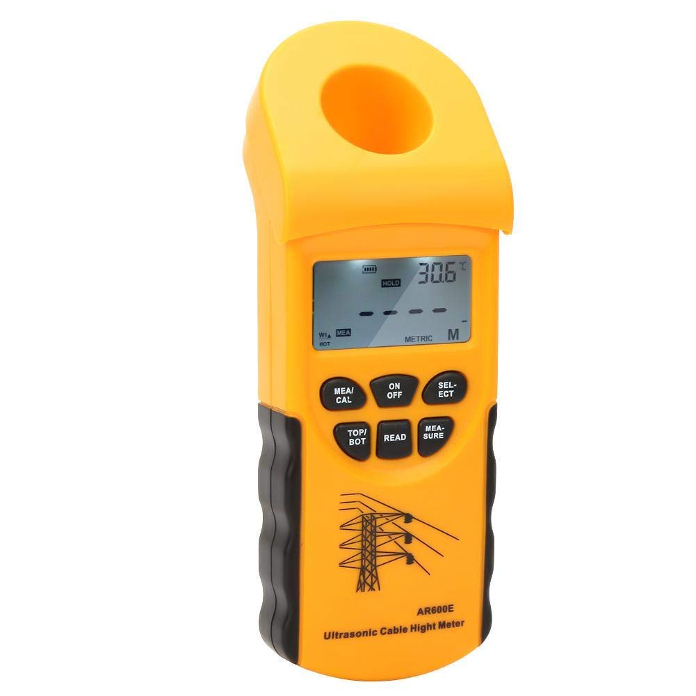 Smart Sensor AR600E Mesureur de Hauteur de Câble à Ultrasons 0,5% ± 2D Haute Précision 6 Mètres de Câble avec écran LCD