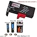 4 Pack Battery Tester, Universal Battery Checker for AA/AAA/C/D / 9V / 1.5V Button Cell Batteries