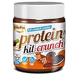 LIFE PRO LIFE PRO NUTRITION Food Protein Cream Kit Crunch Cookie, 21% Proteína, Crema Proteica Sabor Cookies, Sin azucares añadidos, Sin conservantes artificiales