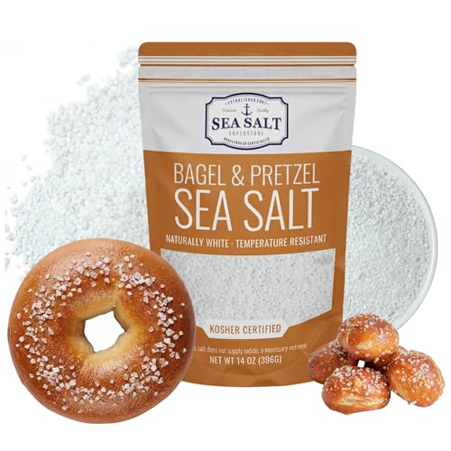Pretzel Coarse Sea Salt for Soft Pretzels, Heat Resistant Ba...