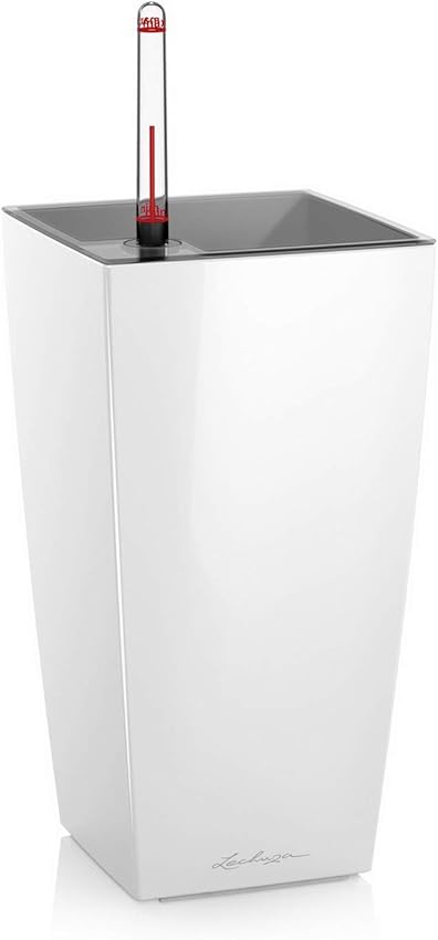 Imagen de Lechuza Maxi Cubi Premium maceta blanca 14 x 14 x 26 cm jardín en OfertitasTOP