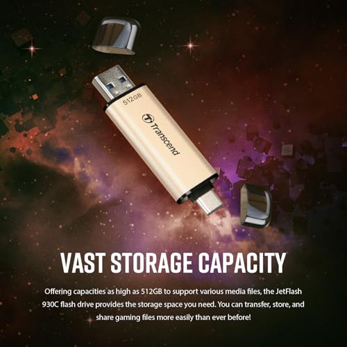 JetFlash 930C USB 3.2 Gen 1 da 256 GB, colore rosa oro - TS256GJF930C - Chiavetta USB - Immagine 5