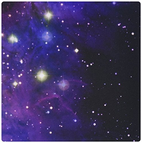 3dRose LLC 8 x 8 x 0.25 Inches Mouse Pad, Twinkling Stars in Outer Space Photography Astronaut Midnight Blue Shining Starry Nigh