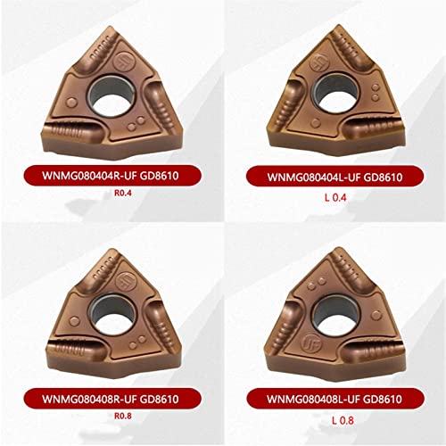 Insertos para Torno, 10 Piezas Carburo 080404R UF miniatura 2