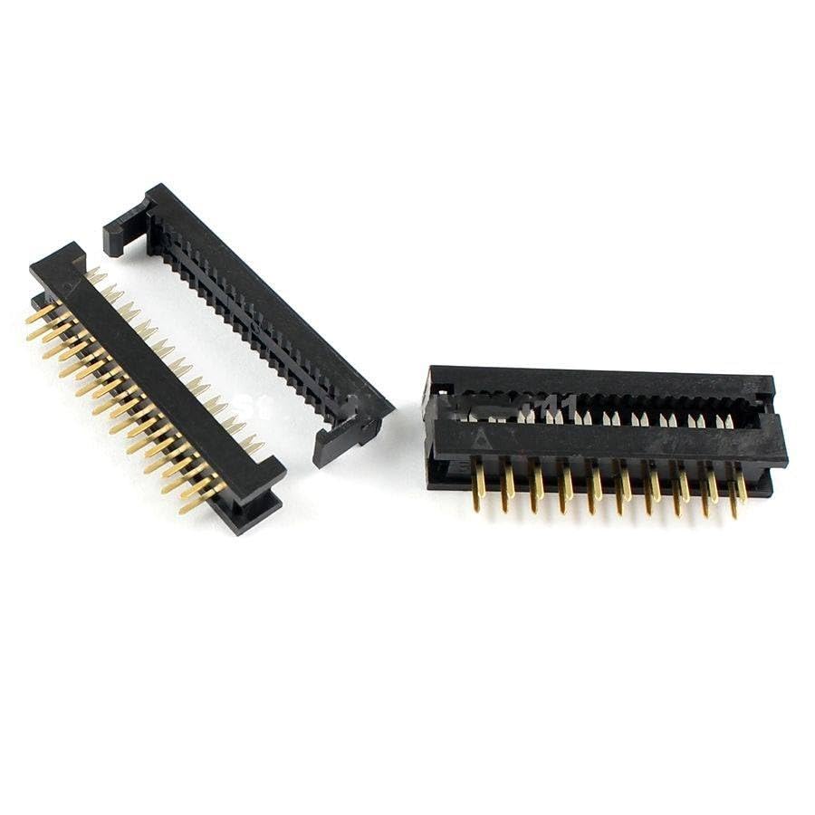 Generic 100 Pcs 2.54mm Pitch 2x10 Pin 20 Pin Male Header IDC Ribbon Cable Transition Connector