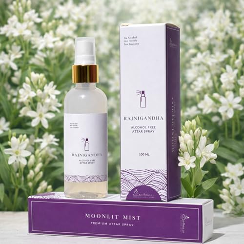 Image of Alcohol-Free Rajnigandha Attar Spray - Natural Long-Lasting Fragrance for All-Day Freshness & Floral Aroma.