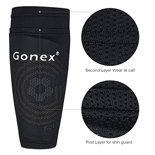 image for Gonex Soccer Shin Guards for Kids Adult, Youth Boys Girls Shin Guards 