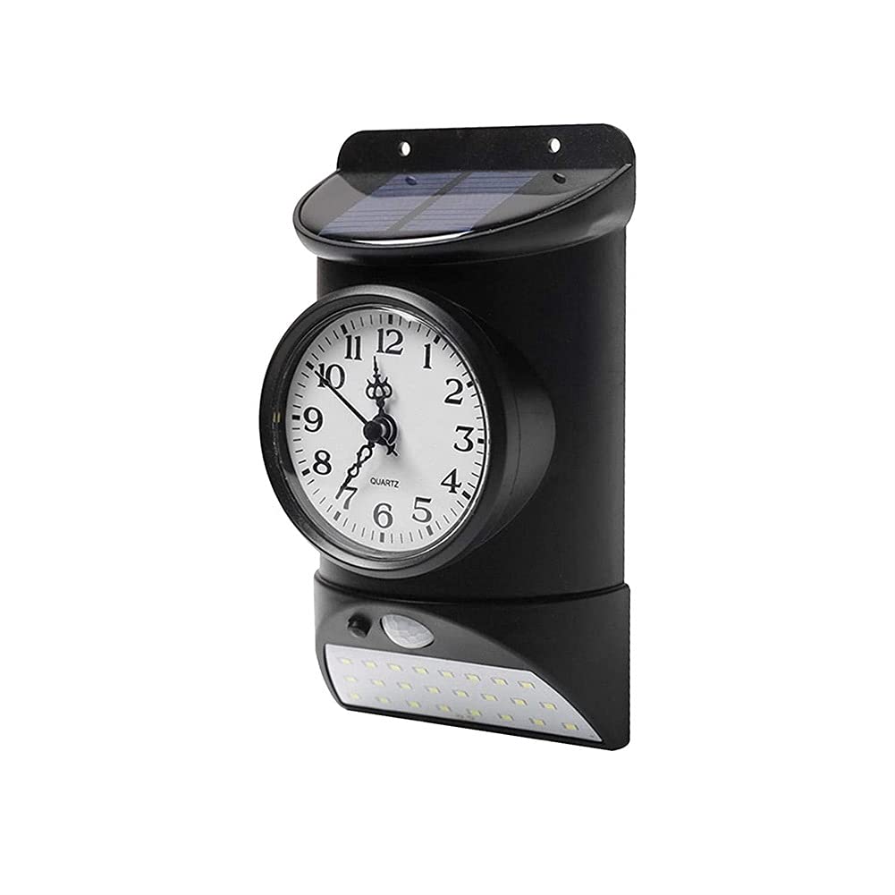 Amazon｜太陽光屋外時計防水壁時計レトロクロックLEDナイトライト24