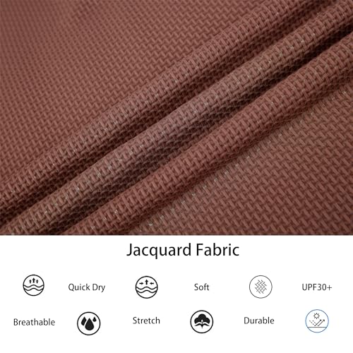 Alex Vando Mens Bubble Jacquard Polo Shirt Super Stretch Short Sleeve Polo Shirts for Men