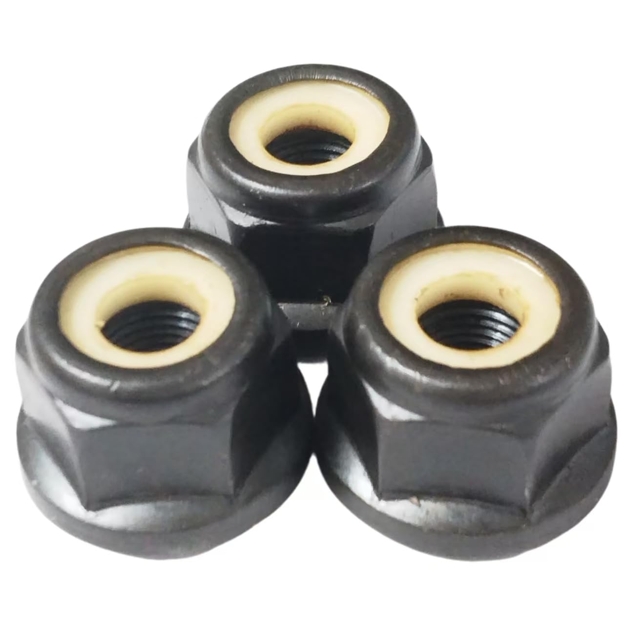 - 3 PCS M10x1.0 Left Hand Reverse Thread Collar Nut - Replacement for Pivotrim String Trimmer, Brush Cutter Gear Head Blade Adapter