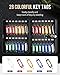 Uniclife 28 Position Key Cabinet with Combination Lock Resettable Black Digital Security Storage Box Steel Key Organizer with Colorful Key Tag Labels Stickers and Hooks