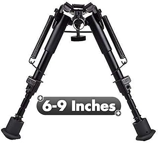 Rifle Bipod Gun Bipod 6-9 Inches Adjustable Tactical Hunting Bipod for Hunting Shooting
