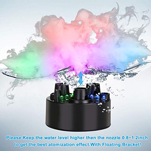 Fitnate HS0262-BDFBA Three-Head Mist Maker, Larger Fogger With 12 Led Light Fog Machine 1500Ml/H Atomizer For Halloween thumb #7