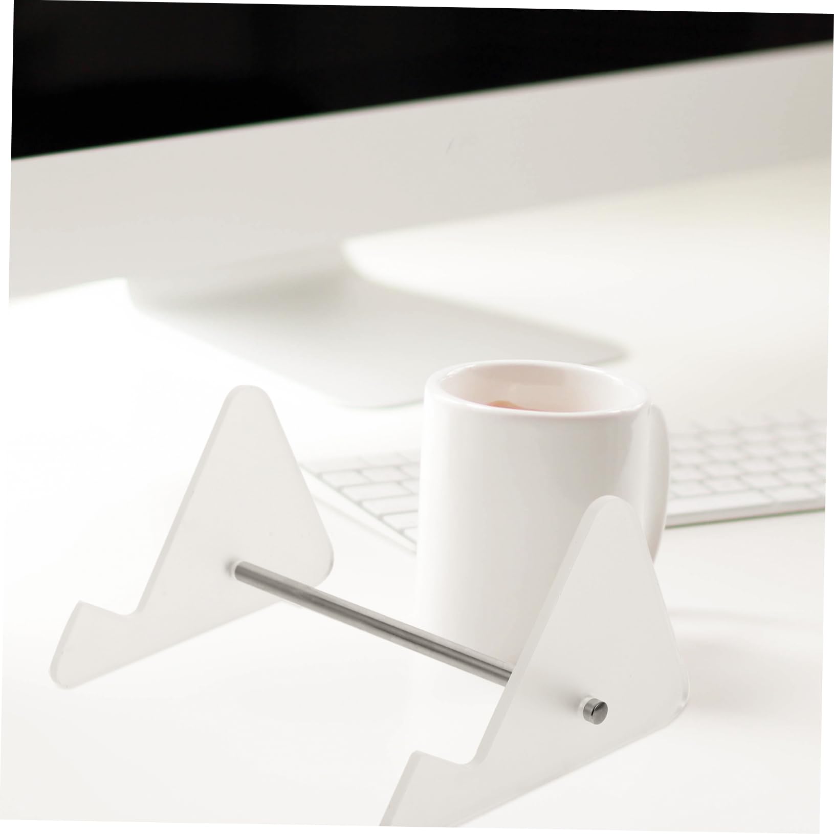 BESPORTBLE Acrylic Keyboard Holder Stand for Desk Ergonomic Tilted Design for Displaying Mechanical Keyboards Reliable and Durable Multi Storage Stylish