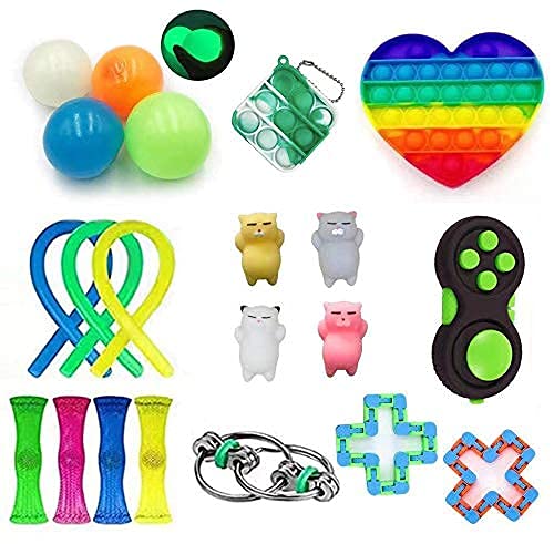 21 Pack Sensory Toys Set, Relieves Stress and Anxiety Fidget Toy for Children Adults, Special Toys Assortment for Birthday Party Favors