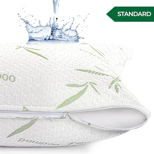 Utopia Bedding UB04641US Bamboo Viscose Waterproof Pillow Protector Zippered (2 Pack) Standard – Bed Bug Proof Pillow Encasement 20 X 26 Inches thumb #1