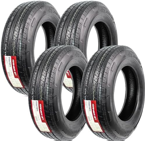 eCustomrim 4-Pack ST225/75R15 DEEP TREAD Heavy Duty Steel Belted ...