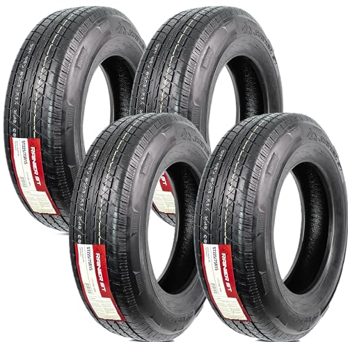 eCustomrim 4-Pack ST225/75R15 DEEP TREAD Radial Trailer Tire Load Range E