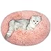 QCHOMEE Soft Plush Round Pet Bed Donut Cuddler Cozy Calming Cat Bed...