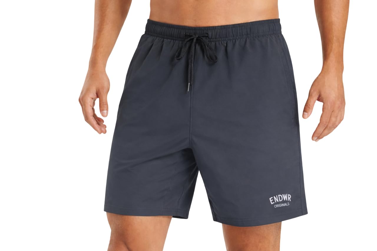 ENDEAVOUR WEAR Men's Quick Dry Lightweight Sports Shorts Zipper Pockets