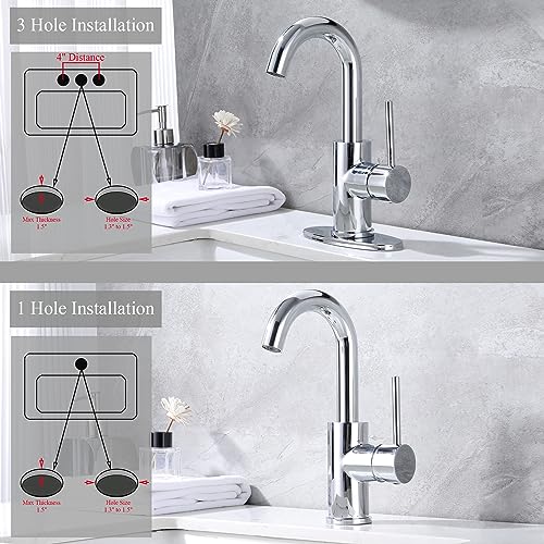 Jodulos JU1100-CP Chrome Bar Sink Faucet Single Hole thumb #3
